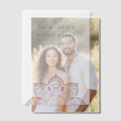 West Pacific Variant Ovaal Classic Mandala Huwelij Vellum Uitnodigingen (Offset (Koppel))