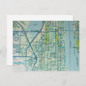 WEST PALM BEACH, FL  Map Briefkaart (Voorkant / Achterkant)