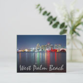 West Palm Beach, Florida, reflecties bij zonsonder Briefkaart (Staand voorkant)