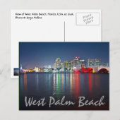 West Palm Beach, Florida, reflecties bij zonsonder Briefkaart (Voorkant / Achterkant)