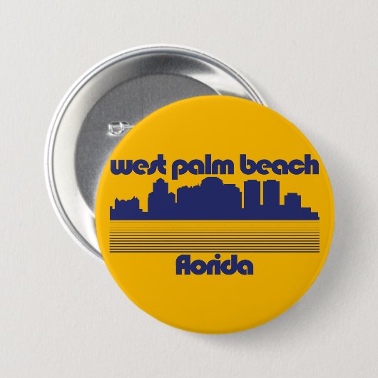 West Palm Beach Florida Ronde Button 7,6 Cm (Voorkant /achterkant)
