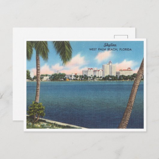 West Palm Beach, Florida Skyline Briefkaart (Voorkant / Achterkant)