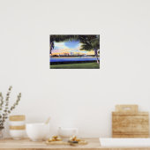 West Palm Beach Florida Skyline op Sunset Poster (Keuken)