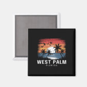 West Palm Beach Florida Surfen Surfer  Magneet (Voorkant / Achterkant)