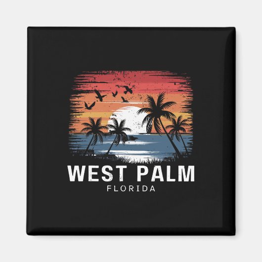 West Palm Beach Florida Surfen Surfer  Magneet (Voorkant)