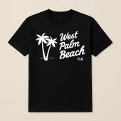 West Palm Beach Florida Tropical Script Minimalist T-shirt