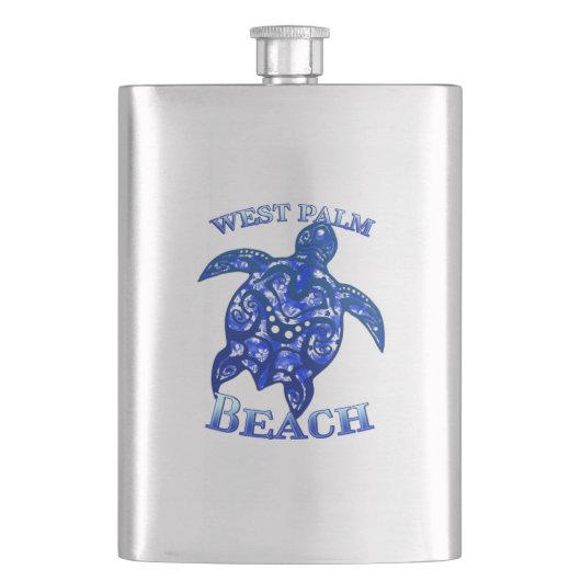 West Palm Beach Florida Vacation Tribal Turtle Flacon (Voorkant)