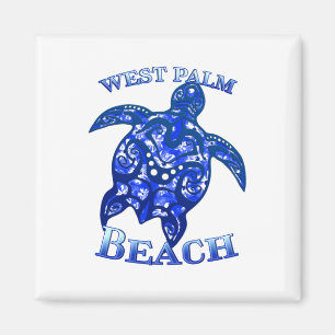West Palm Beach Florida Vacation Tribal Turtle Magneet