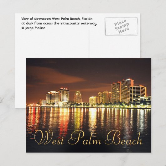 West Palm Beach, Florida, VS Briefkaart (Voorkant / Achterkant)