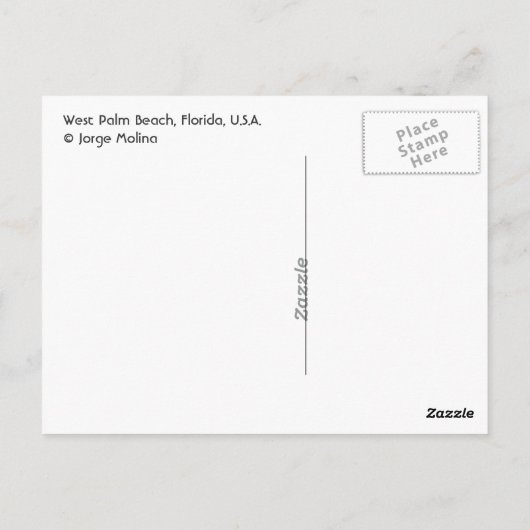 West Palm Beach, Florida, VS Briefkaart (Achterkant)