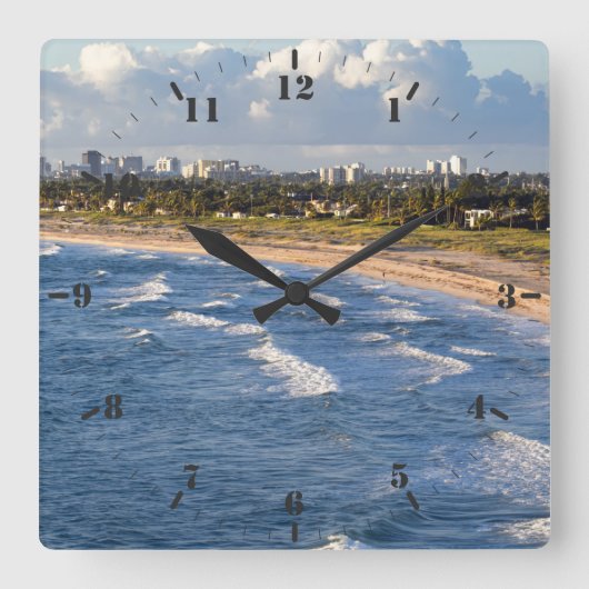 West Palm Beach langs Florida Vierkante Klok (Voorkant)