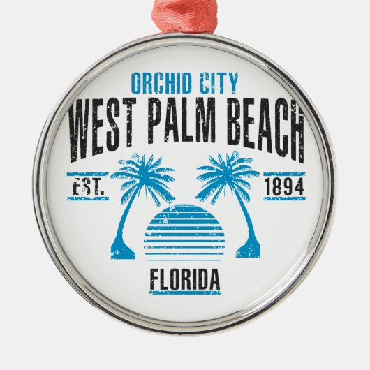 West Palm Beach Metalen Ornament (Voorkant)