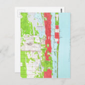  West Palm Beach & Palm Beach FL-kaart (1946) Briefkaart (Voorkant / Achterkant)