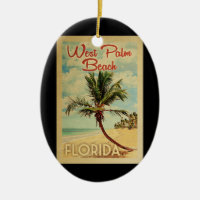 West Palm Beach Palm Tree Vintage Travel