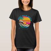 West Palm Beach Retro 1980s Style Florida Beach T-shirt (Voorkant)