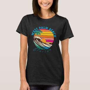 West Palm Beach Retro 1980s Style Florida Beach T-shirt