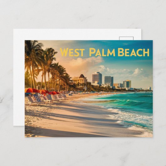  West Palm Beach, Verenigde Staten Briefkaart (Voorkant / Achterkant)