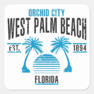 West Palm Beach Vierkante Sticker