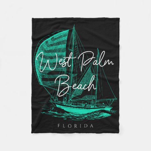 West Palm Beach zeilboot Fleece Deken (Voorkant)