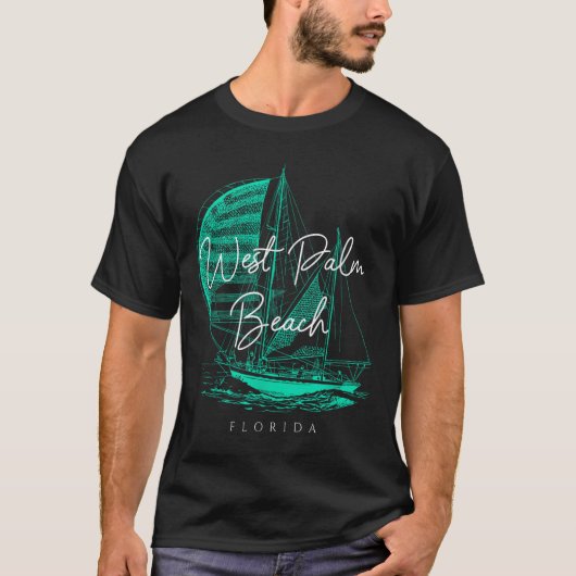 West Palm Beach zeilboot T-shirt (Voorkant)