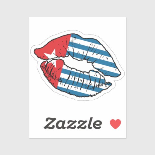 West Papua Barat Papoea Lipstick Liefde Vlag Sticker (Vel)