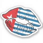 West Papua Barat Papoea Lipstick Liefde Vlag Sticker (Voorkant)