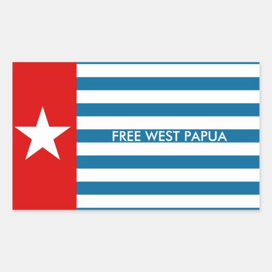 West-papua Rechthoekige Sticker (Voorkant)