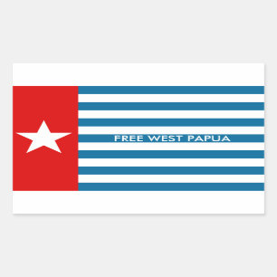 West-papua Rechthoekige Sticker