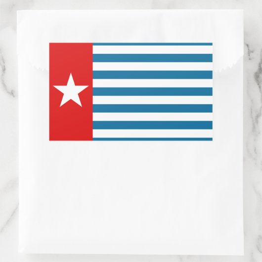West-papua Rechthoekige Sticker (Tas)