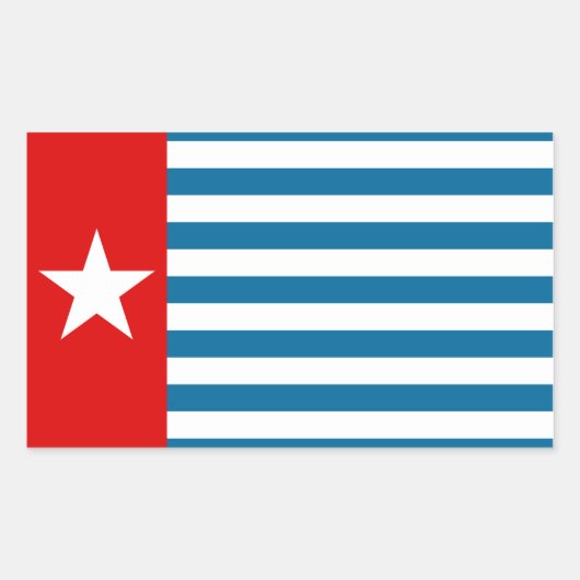 West-papua Rechthoekige Sticker (Voorkant)