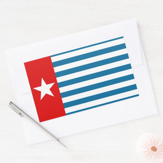 West-papua Rechthoekige Sticker (Envelop)