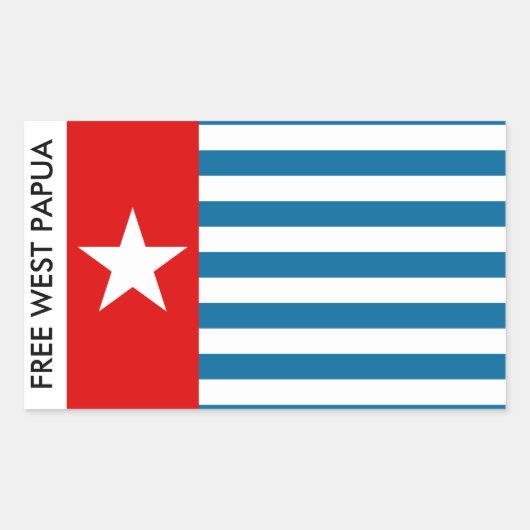 West-papua Rechthoekige Sticker (Voorkant)