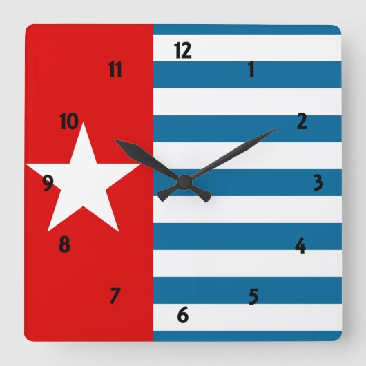 West-papua Vierkante Klok (Voorkant)