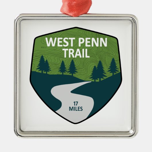 West Penn Trail Pennsylvania Metalen Ornament (Voorkant)