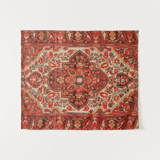 West Persia Sarouk Burnt Red Sinaasappel  Wandkleed (Voorkant (horizontaal))