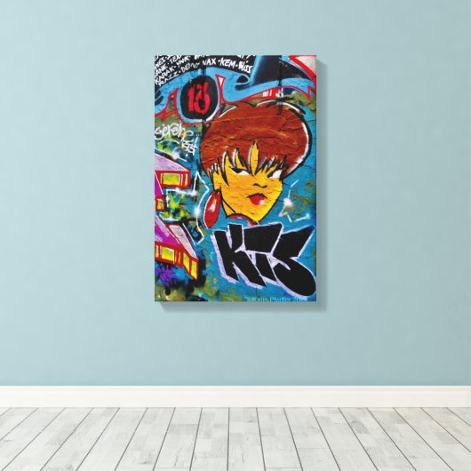 West Philly Graffiti#2 Canvas Afdruk (Insitu (Houten vloer))
