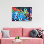West Philly Graffiti Canvas Afdruk (Insitu (Woonkamer))