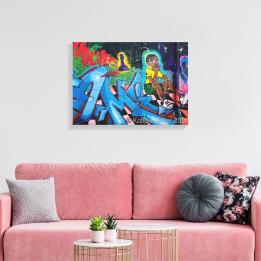 West Philly Graffiti Canvas Afdruk (Insitu (Woonkamer))