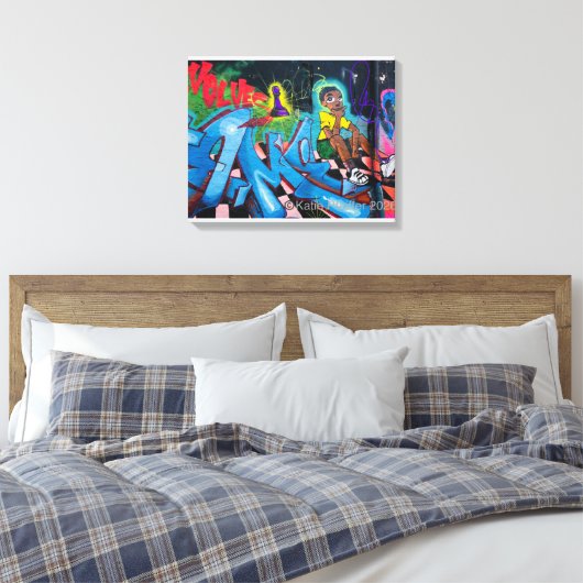West Philly Graffiti Canvas Afdruk (Insitu (Slaapkamer))