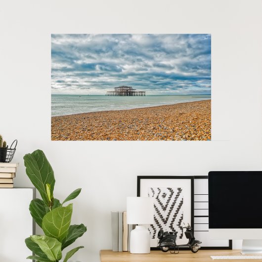 WEST PIER - BRIGHTON & HOVE, OOST-SUSSEX POSTER (Thuiskantoor)