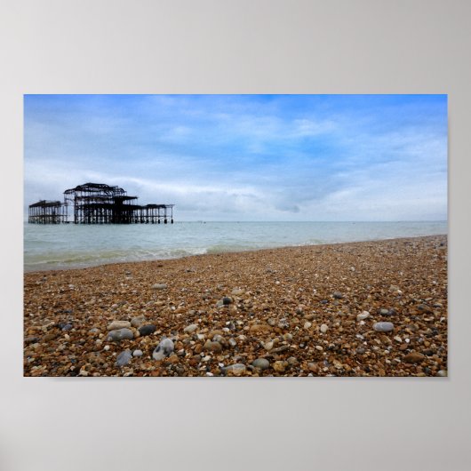West Pier landschap van Brighton Poster (Voorkant)