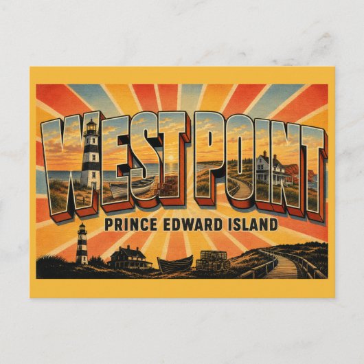 West Point Lighthouse Prince Edward Island Briefkaart (Voorkant)