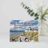 West Point Lighthouse, Seattle Washington Briefkaart (Staand voorkant)