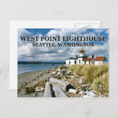 West Point Lighthouse, Seattle Washington Briefkaart (Voorkant / Achterkant)