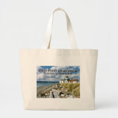 West Point Lighthouse, Seattle Washington Grote Tote Bag (Voorkant)