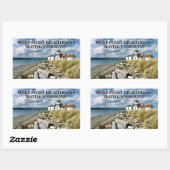 West Point Lighthouse, Seattle Washington Rechthoekige Sticker (Vel)
