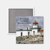 West Point Lighthouse, Washington Magnet (Voorkant / Achterkant)