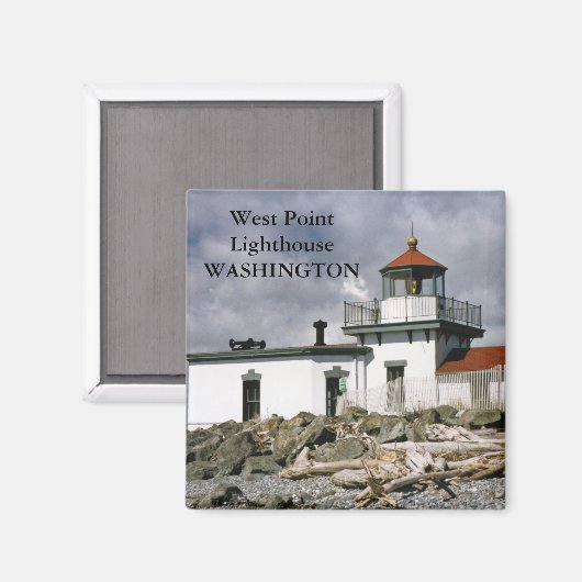 West Point Lighthouse, Washington Magnet (Voorkant / Achterkant)