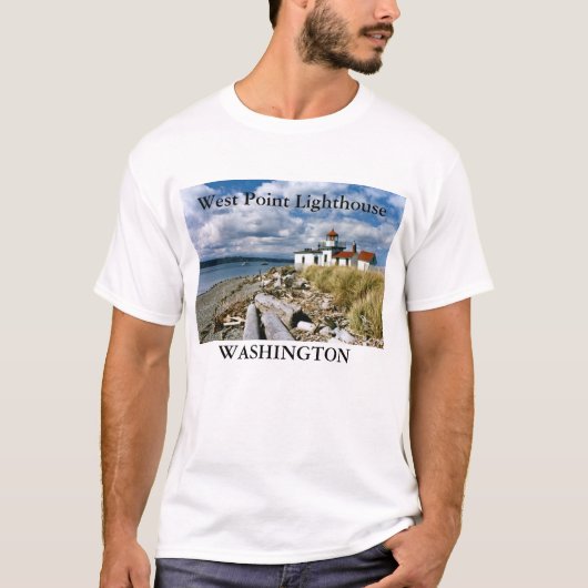 West Point Lighthouse, Washington T-Shirt (Voorkant)