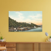 West Point, NY - Uitzicht van Harbour op de Hudson Canvas Afdruk (Insitu (Woonkamer))